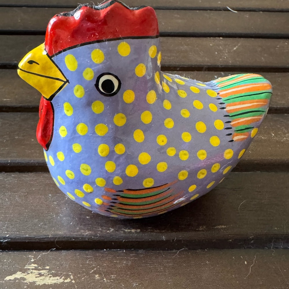 World Market Wooden Chicken Figurine